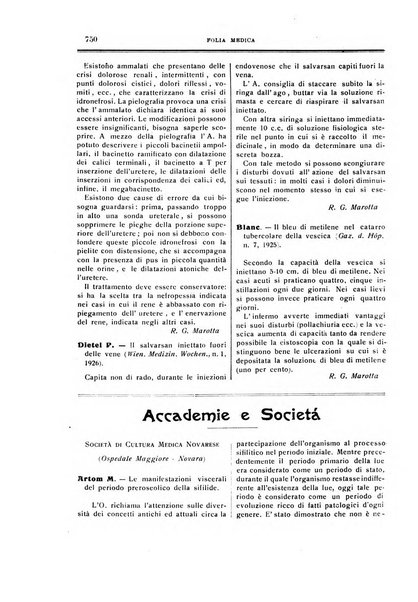 Folia medica periodico trimensile di patologia e clinica medica