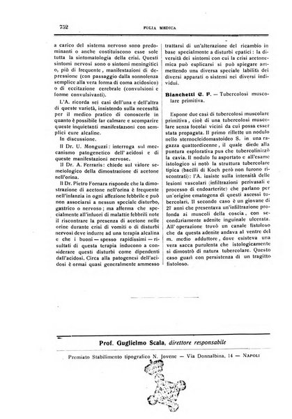 Folia medica periodico trimensile di patologia e clinica medica