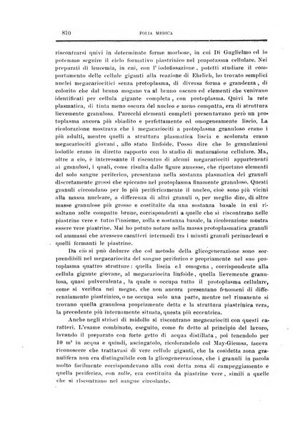 Folia medica periodico trimensile di patologia e clinica medica