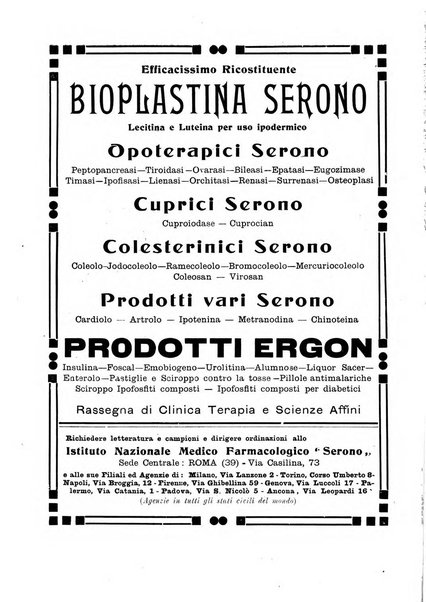 Folia medica periodico trimensile di patologia e clinica medica