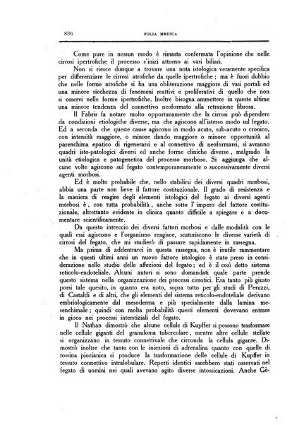 Folia medica periodico trimensile di patologia e clinica medica