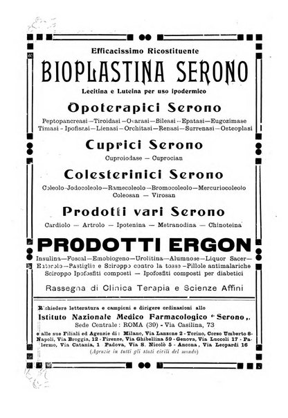 Folia medica periodico trimensile di patologia e clinica medica