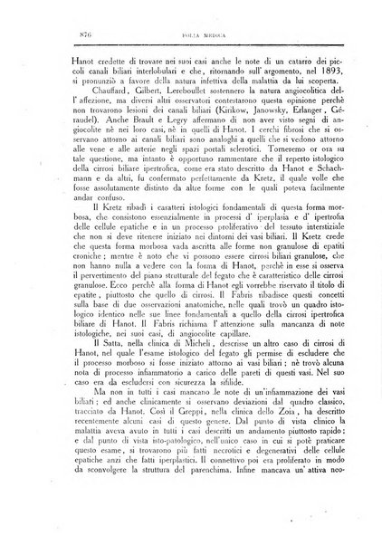 Folia medica periodico trimensile di patologia e clinica medica