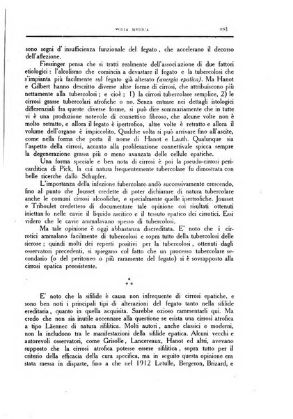 Folia medica periodico trimensile di patologia e clinica medica