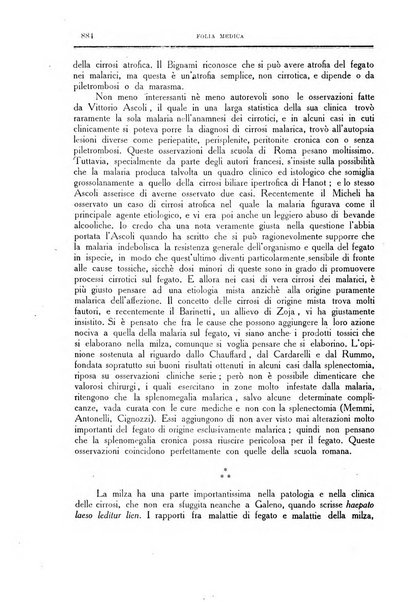 Folia medica periodico trimensile di patologia e clinica medica