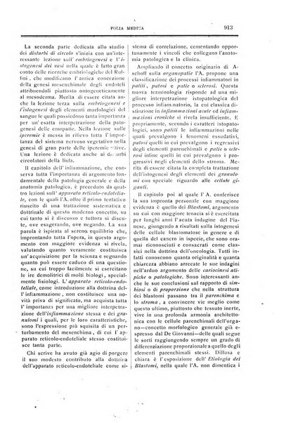 Folia medica periodico trimensile di patologia e clinica medica