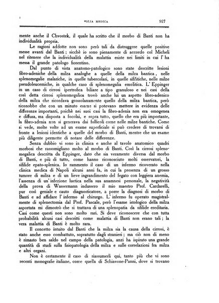 Folia medica periodico trimensile di patologia e clinica medica