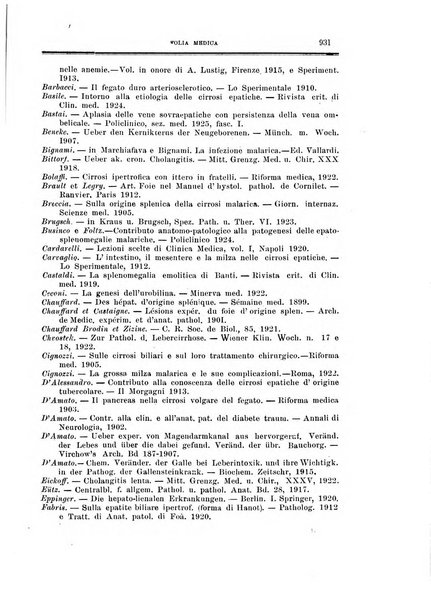 Folia medica periodico trimensile di patologia e clinica medica