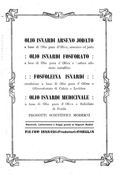 Folia medica periodico trimensile di patologia e clinica medica