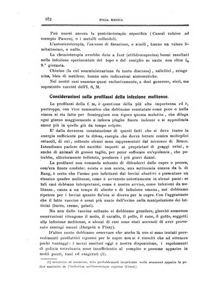 Folia medica periodico trimensile di patologia e clinica medica