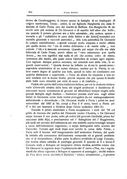 Folia medica periodico trimensile di patologia e clinica medica