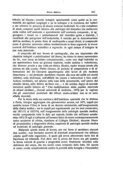 Folia medica periodico trimensile di patologia e clinica medica