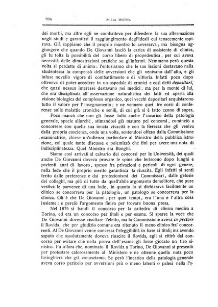 Folia medica periodico trimensile di patologia e clinica medica