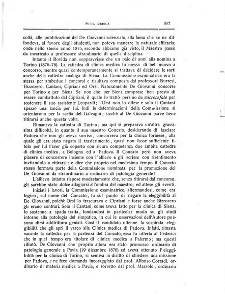 Folia medica periodico trimensile di patologia e clinica medica