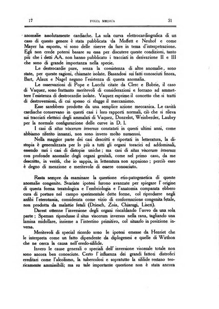 Folia medica periodico trimensile di patologia e clinica medica