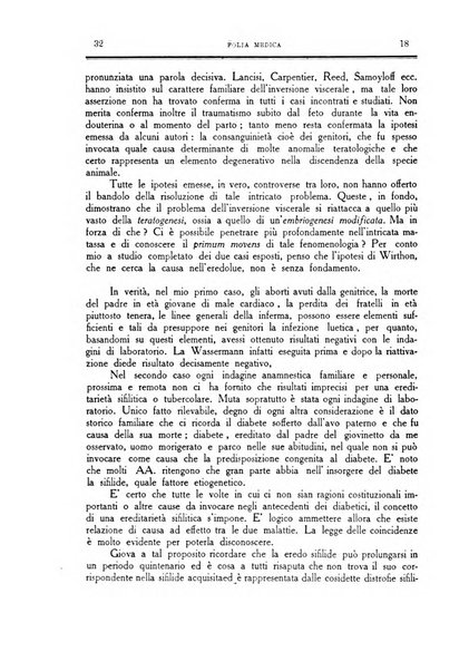 Folia medica periodico trimensile di patologia e clinica medica