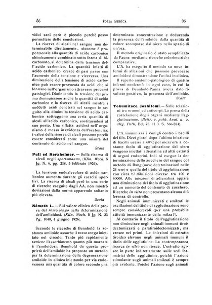 Folia medica periodico trimensile di patologia e clinica medica