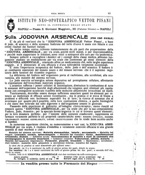 Folia medica periodico trimensile di patologia e clinica medica