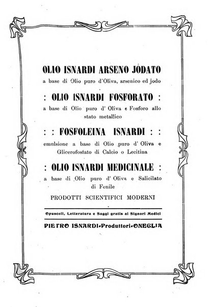 Folia medica periodico trimensile di patologia e clinica medica