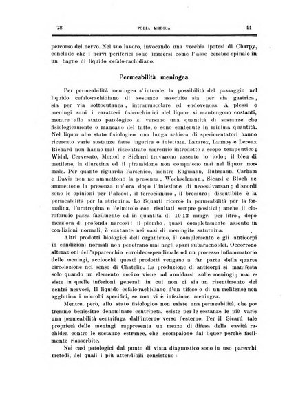 Folia medica periodico trimensile di patologia e clinica medica