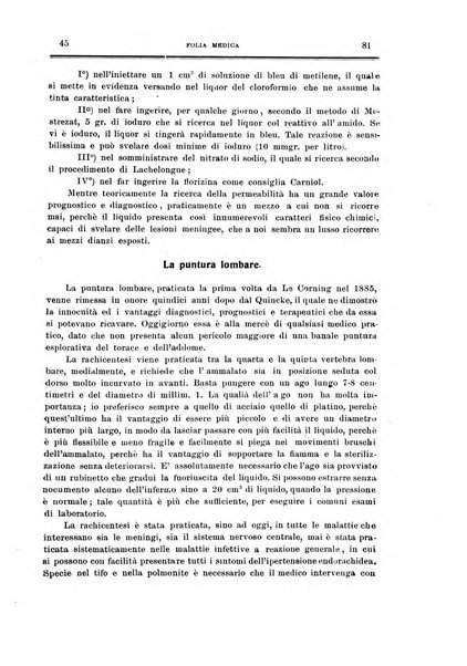 Folia medica periodico trimensile di patologia e clinica medica