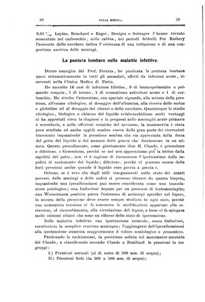 Folia medica periodico trimensile di patologia e clinica medica