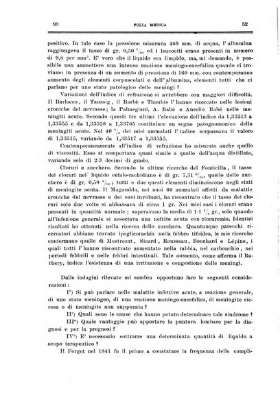 Folia medica periodico trimensile di patologia e clinica medica