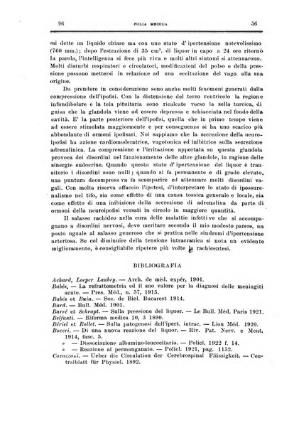 Folia medica periodico trimensile di patologia e clinica medica