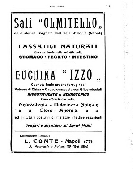 Folia medica periodico trimensile di patologia e clinica medica