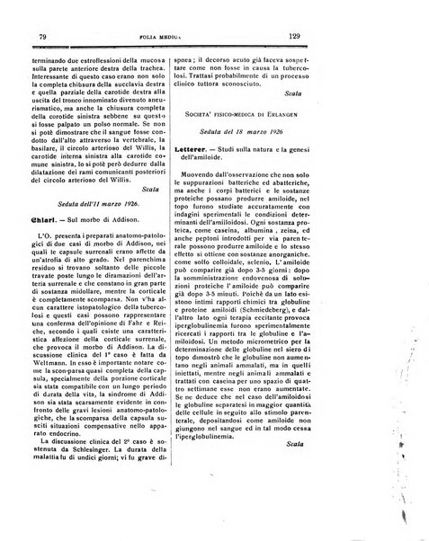 Folia medica periodico trimensile di patologia e clinica medica