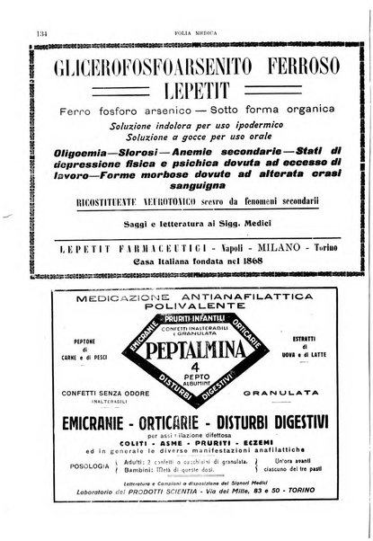 Folia medica periodico trimensile di patologia e clinica medica