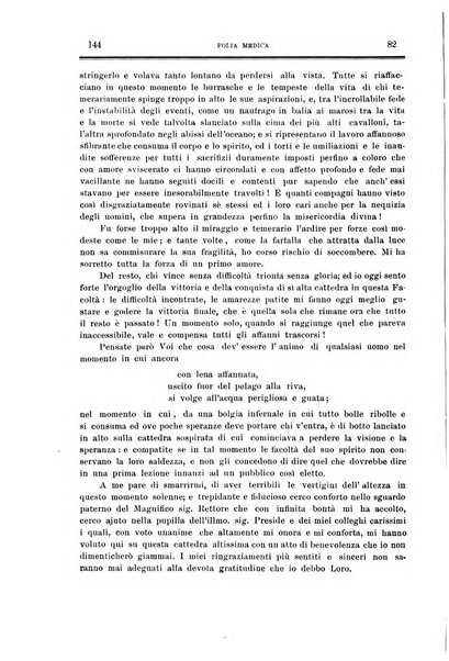 Folia medica periodico trimensile di patologia e clinica medica