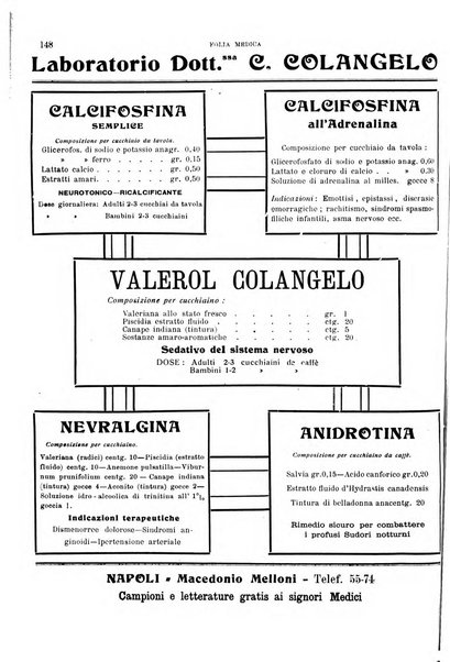 Folia medica periodico trimensile di patologia e clinica medica