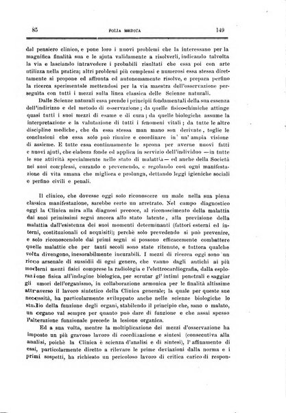 Folia medica periodico trimensile di patologia e clinica medica