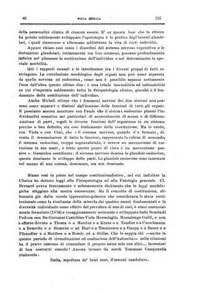 Folia medica periodico trimensile di patologia e clinica medica