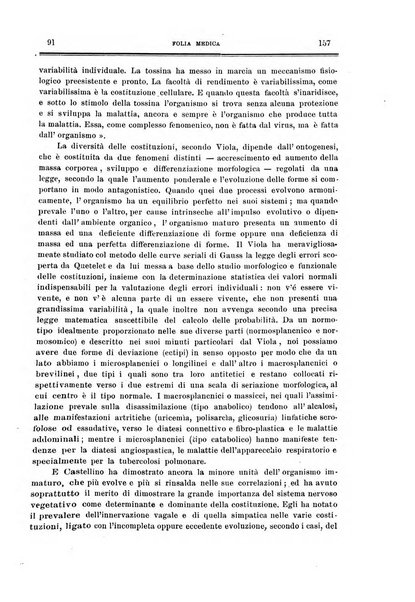 Folia medica periodico trimensile di patologia e clinica medica