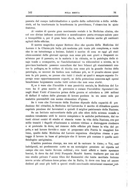 Folia medica periodico trimensile di patologia e clinica medica