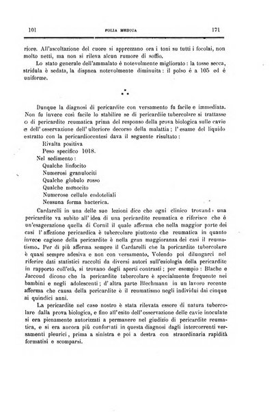 Folia medica periodico trimensile di patologia e clinica medica