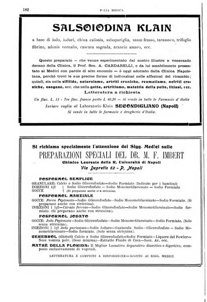 Folia medica periodico trimensile di patologia e clinica medica