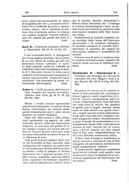 Folia medica periodico trimensile di patologia e clinica medica