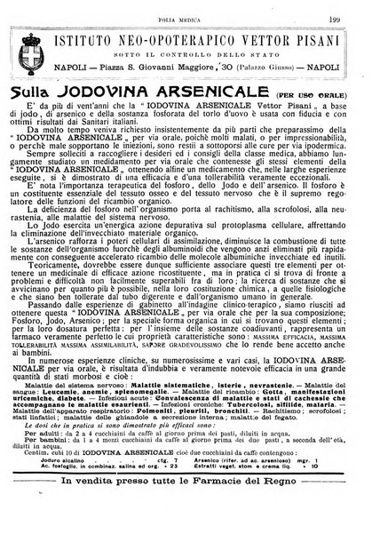 Folia medica periodico trimensile di patologia e clinica medica