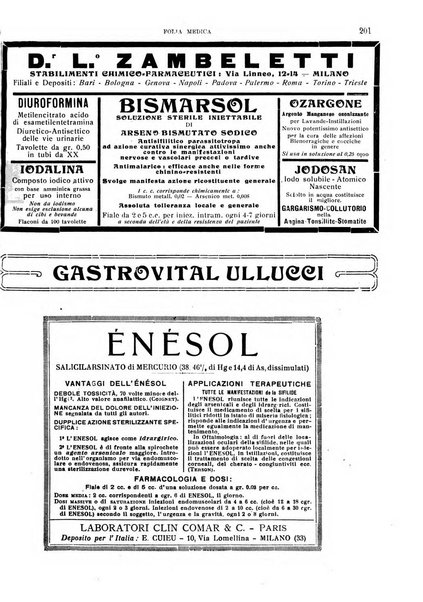 Folia medica periodico trimensile di patologia e clinica medica