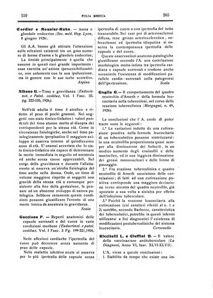 Folia medica periodico trimensile di patologia e clinica medica