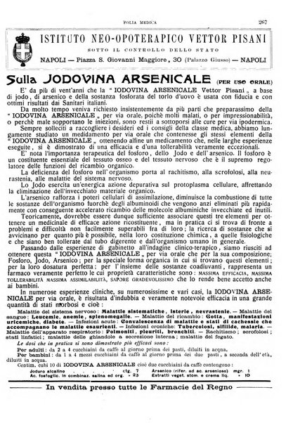 Folia medica periodico trimensile di patologia e clinica medica