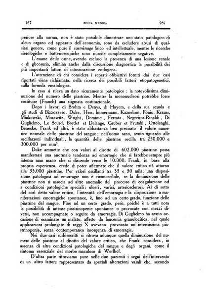 Folia medica periodico trimensile di patologia e clinica medica