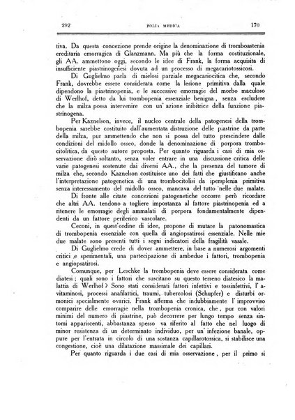 Folia medica periodico trimensile di patologia e clinica medica