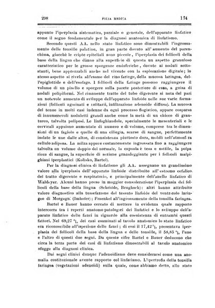 Folia medica periodico trimensile di patologia e clinica medica