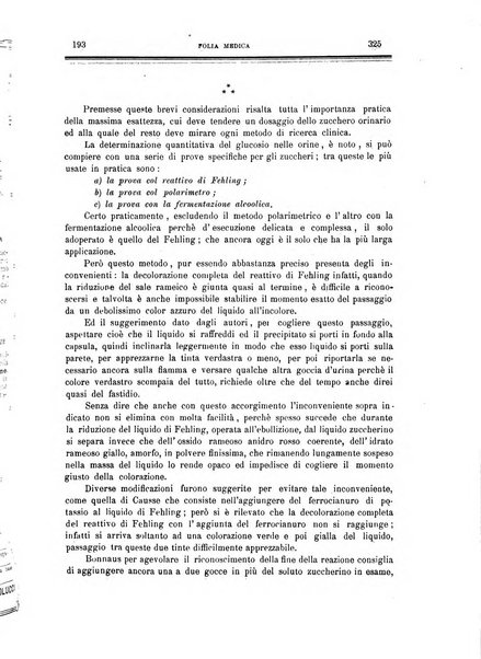 Folia medica periodico trimensile di patologia e clinica medica