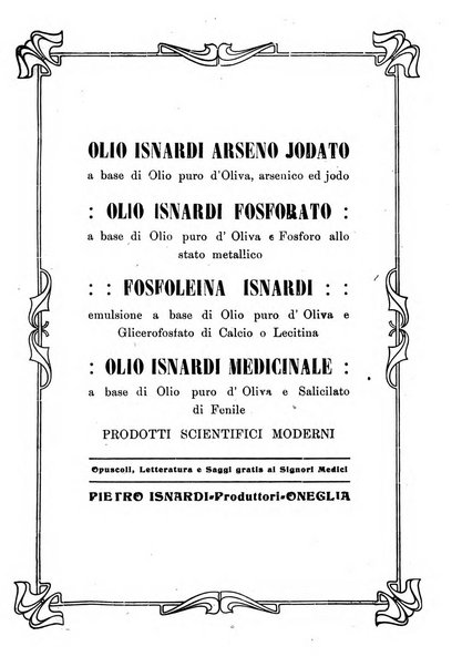 Folia medica periodico trimensile di patologia e clinica medica