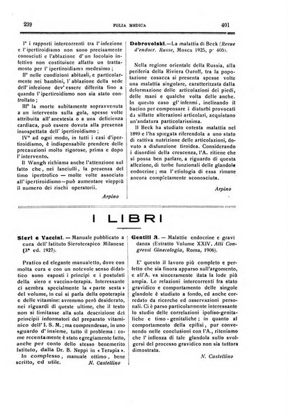 Folia medica periodico trimensile di patologia e clinica medica